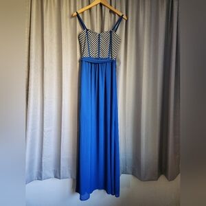 Y2K Bright Blue Maxi Dress